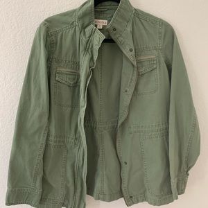 Zip up green jacket